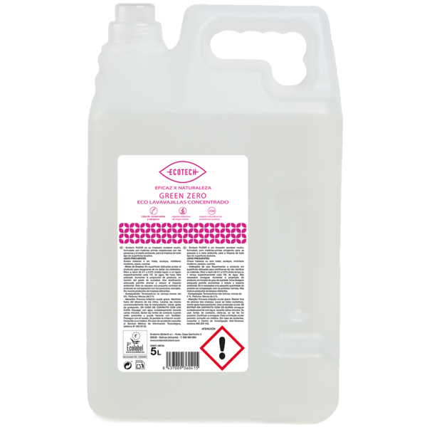 Rentavaixelles manual per a pells sensibles - Greenzero (5L)