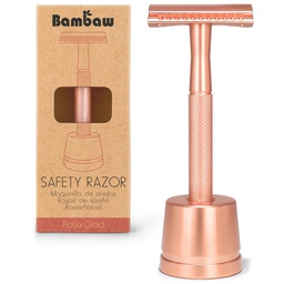 [BBW207] Maquinilla de afeitar (oro rosa) con soporte
