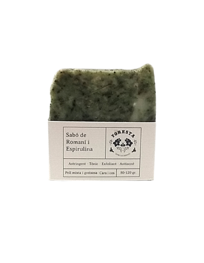 [FOR114] Jabón sólido de manos y de cuerpo (romero y espirulina) (100gr)